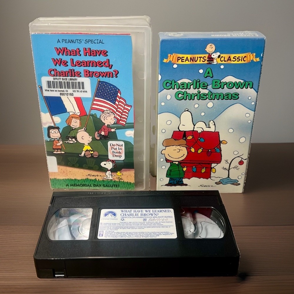 Peanuts Charlie Brown VHS Lot Christmas What Have We Learned Vintage CBS Cartoon